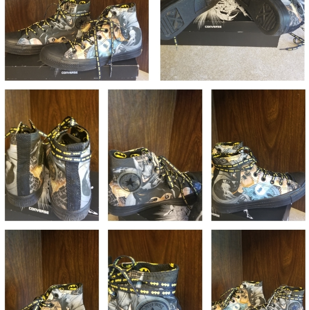 Womens Converse  BATMAN tennis shoes 8